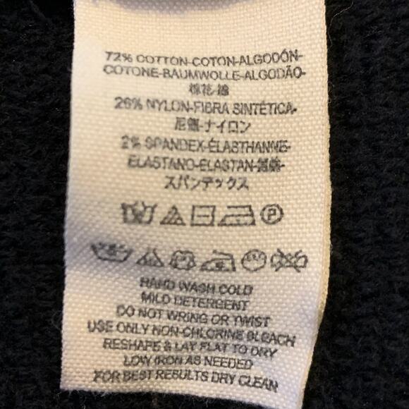 Free People Womens Ottoman Slouchy Tunic Sweater Medium Mock Neck Black Ribbed - Picture 6 of 16